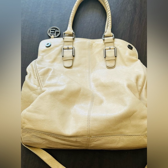Elliott Lucca Cream Leather Tote